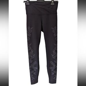 Lululemon Always On High-Rise Tight 28” Flocked Everlux Black  Floral Size 6